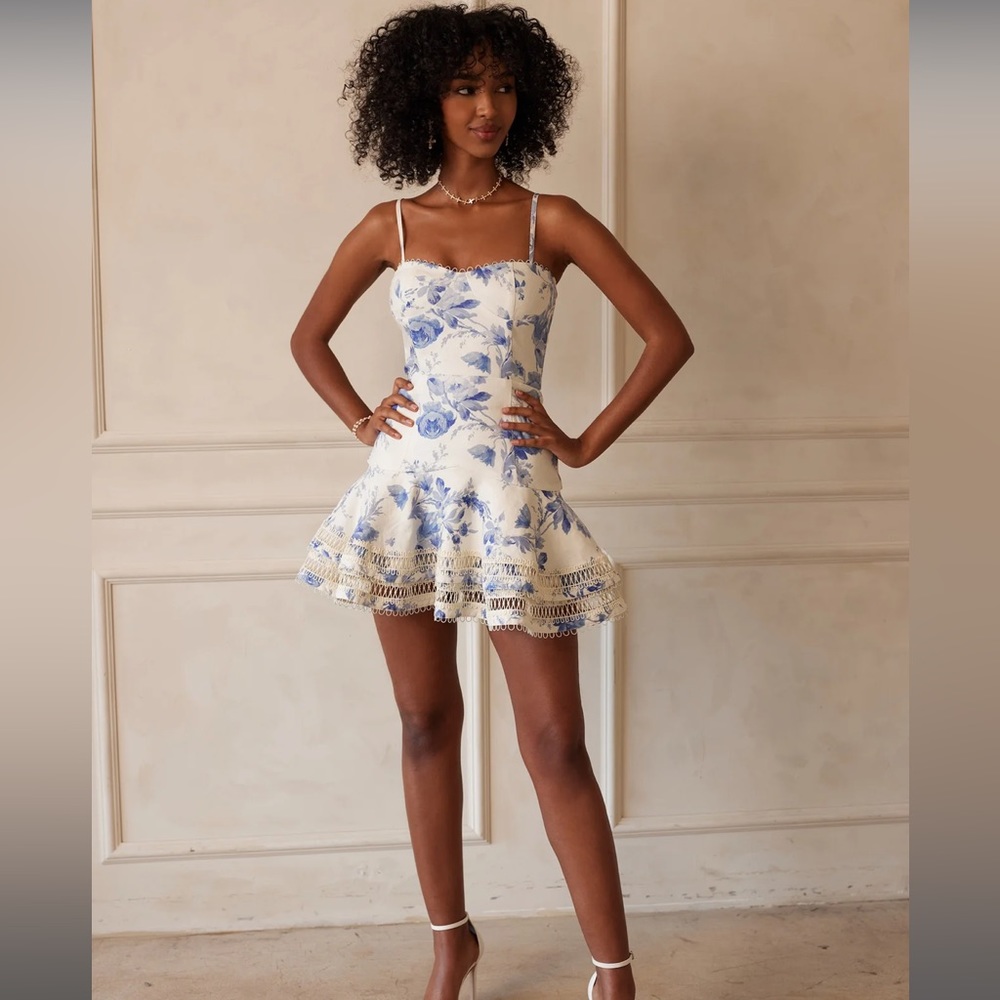V.Chapman Hibiscus Dress | Provencal Blue